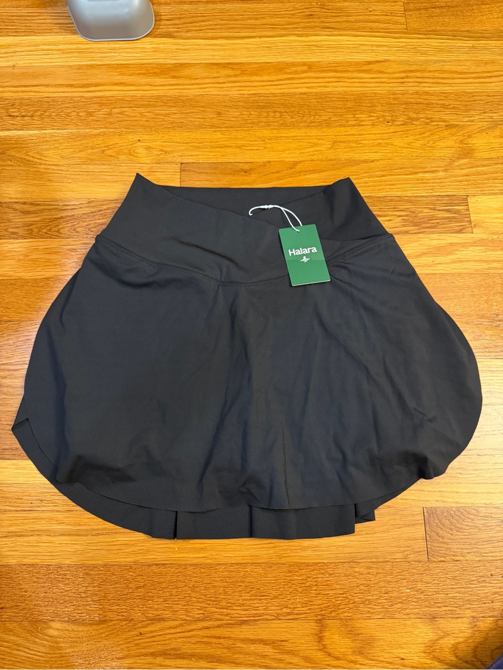 Halara SoftlyZero Airy Crossover Pocket 2-in-1 Tennis Skirt Black Med. Long NWT